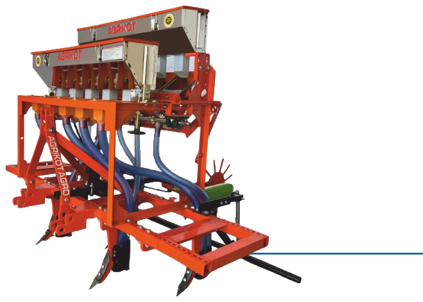 Agrikot AK-9X18 (1+1) Premium Series seed cum fertilizer drill